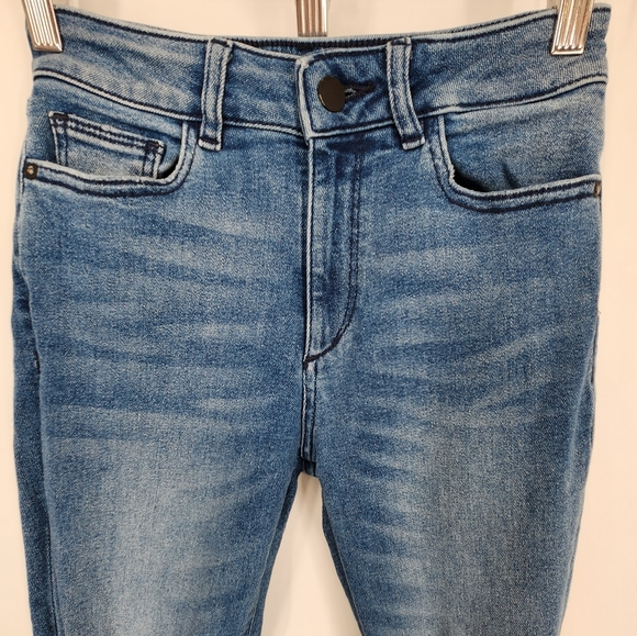 DL1961 Farrow Ankle Instaslim High Rise Skinny Jean Distressed Raw Hem 24 - Picture 3 of 11